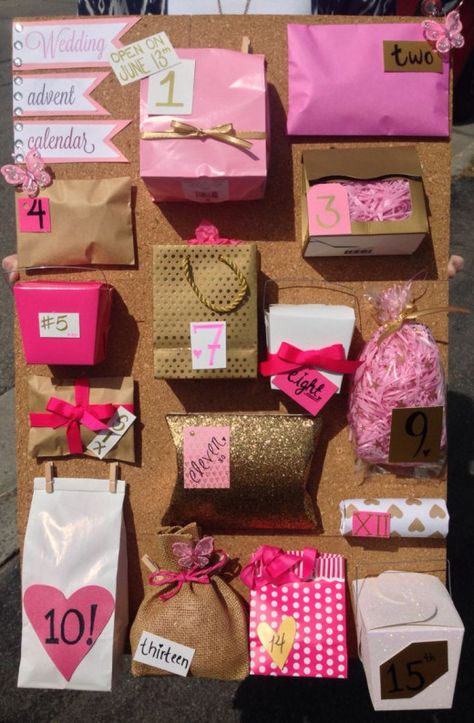 Wedding Advent Calendar, Countdown Gifts, Wedding Calendar, Advent Calendar Gifts, Christmas Smell, Birthday Countdown, Diy Birthday Gifts For Friends, Advent Calenders, Wedding Countdown