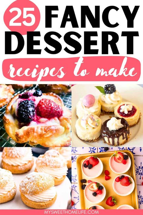 Elegant and irresistible, these impressive fancy dessert recipes give you restaurant-worthy treats at home! High End Desserts, Fancy Easy Desserts, Extreme Desserts, Showstopping Desserts, Fancy Dessert Recipes, English Dessert Recipes, Custard Cupcakes, Amazing Dessert Recipes, Strawberry Lasagna