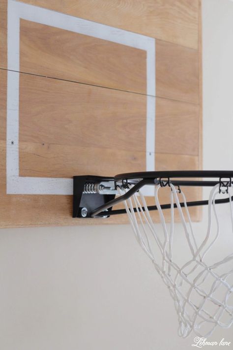 Inside Basketball Hoop, Wood Basketball Backboard, Basketball Goal In Bedroom, Wooden Basketball Backboard, Diy Wall Basketball Hoop, Wooden Basketball Hoop, Diy Mini Basketball Hoop, Basketball Hoop In Bedroom, Diy Basketball Hoop