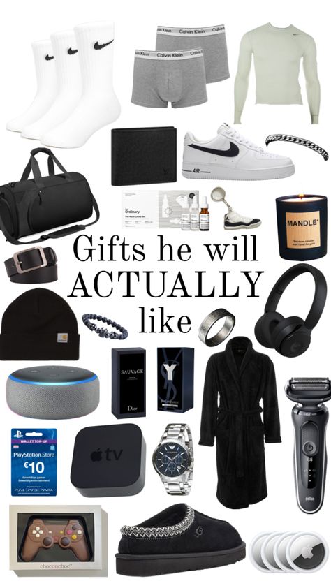 Gifts for men 💎#giftideas #chrismas #giftsforhim Boyfriend Gift Guide, Boyfriends Birthday Ideas, Christmas Presents For Boyfriend, Mochila Jansport, Boyfriend Gift Basket, Baskets For Men, Playstation Store, Best Boyfriend Gifts, Birthday Gifts For Boyfriend Diy