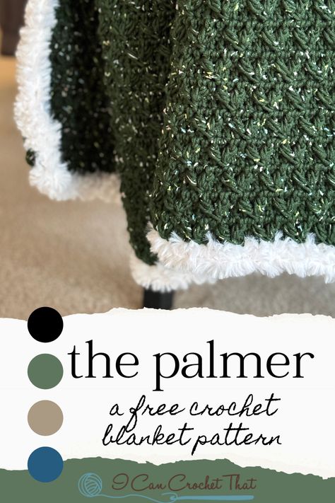 Elevate your crochet art with the Leaf Hopper Stitch. Our blog post guides you through creating this exquisite pattern. Discover the Palmer Blanket, a crochet pattern that beautifully showcases the intricate Leaf Hopper Stitch, perfect for adding a sophisticated, textured touch to your home décor. Post Crochet Stitches, Crochet For The Home Free Patterns, Free Chunky Crochet Blanket Pattern, Dark Green Crochet Ideas, Leaf Hopper, Crochet Blanket Stitches, Crochet Throws, Christmas Crochet Blanket, Modern Crochet Blanket