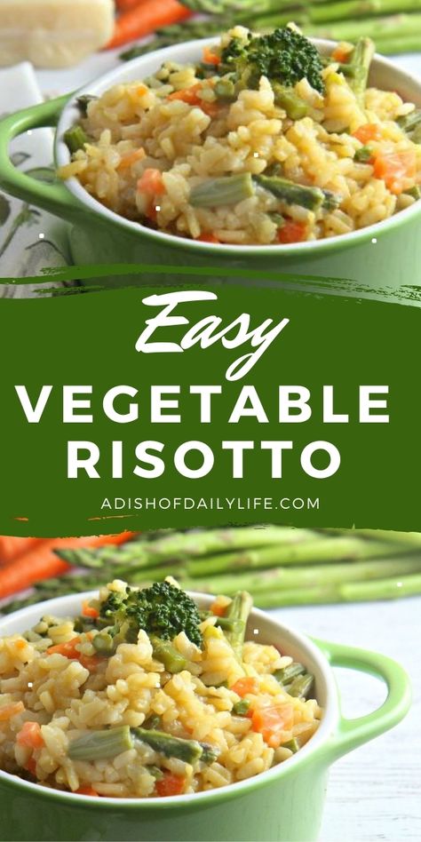 Vegetable Risotto Recipes, Vegetable Risotto, Resep Smoothie, Easy Vegetable, Risotto Recipe, Diner Recept, Risotto Recipes, God Mat, S'mores