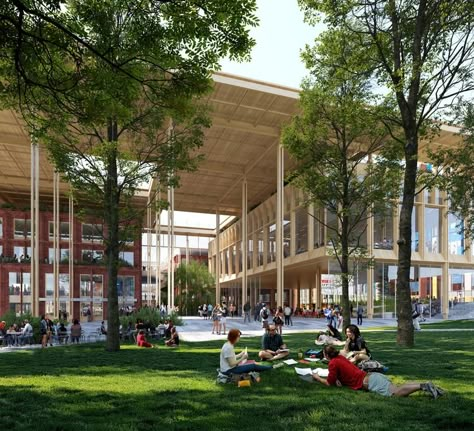 KPF Designs 2045 Master Plan for the University of Birmingham Campus in United Kingdom | ArchDaily University Plan, Campus Design, Architecture Drawing Plan, University Of Birmingham, Public Architecture, Innovative Architecture, Landscape And Urbanism, Chicago Architecture, Cultural Architecture