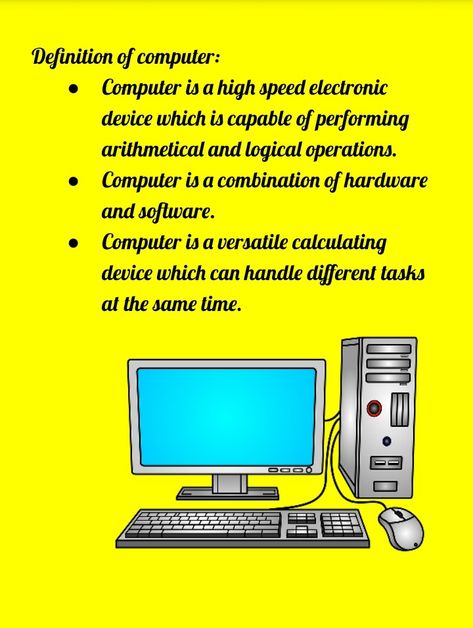 Basic computer knowledge Basic Knowledge About Computer, Basic Computer Knowledge, Computer Science Lessons, Basic Electronics, Computer Notes, Some Sentences, Basic Computer, Kindergarten Classroom Decor, Computer Projects