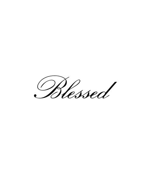 Blessed In Cursive Tattoo, Tattoo Stencils Letters, Blessed Tattoo Cursive, Blessed Neck Tattoo For Women, Blessed Tattoo With Butterfly, Tattoo Typography Fonts, Blessed Hand Tattoos For Women, Latin Text Tattoo, Blessed Tattoo Stencil