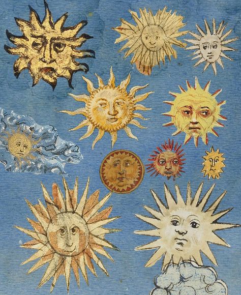 12 Days of Medieval Illuminations. Today, 11 medieval suns. Don't you love their shining faces? 🌞 Did you know Getty's medieval… | Instagram Medieval Core, Specific Aesthetic, Medieval Drawings, Medieval Artwork, Medieval Aesthetic, Medieval Paintings, Esoteric Art, Getty Museum, Medieval Manuscript