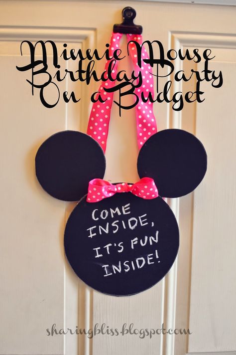 Minnie Mouse Birthday Party on a Budget Welcome Sign Front Door Entrance, Birthday Party On A Budget, Welcome Sign Front Door, Twodles Birthday, Party On A Budget, Minnie Mouse 1st Birthday, Minnie Birthday Party, Minnie Mouse Theme, Mickey Mouse Birthday Party