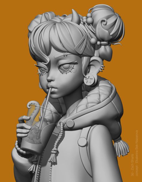 ArtStation - Octopus Soda 3d Concept Art, Zbrush Models, 3d Karakter, Learn Design, Zbrush Character, Web Design Typography, 3d Sculpting, Art Toys Design, Digital Sculpting