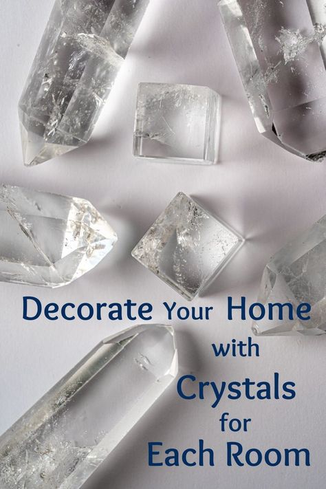 Decorate Your Home with Crystals for Each Room Displaying Crystals And Stones, Living Room Crystals, Crystals For The Bedroom, Crystals For Living Room, Crystal Placement In Home, Crystal Setup, Decorating With Crystals, House Crystals, Home Crystals