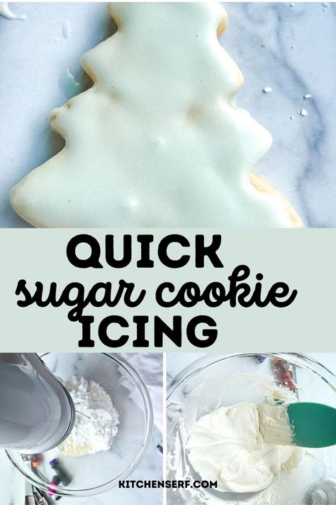 Easy Cookie Frosting Recipe, Icing With Powdered Sugar, Quick Sugar Cookies, Icing Sugar Recipe, Icing For Cookies, Homemade Baking Powder, Powdered Sugar Frosting, Baking Powder Recipe, Powdered Sugar Icing