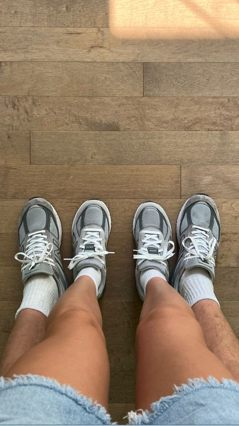 Matching New Balance Couple, Couple Shoes Matching, Shoes Matching, New Balance 990, Grey New Balance, Shoes 2023, Couple Shoes, New Balance Women, New Balance Shoes