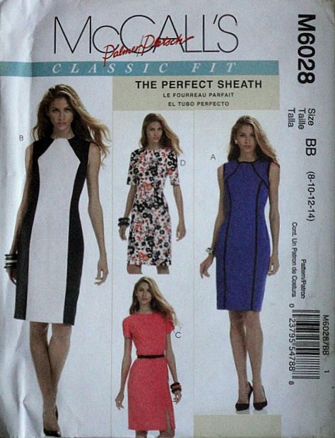 McCall's 6028 Sewing Pattern The Perfect by MemoryMadeMercantile Float Dress, Princess Seam Dress, Sheath Dresses Pattern, Miss Perfect, Fitted Sheath Dress, Wardrobe Planning, Mccalls Sewing Patterns, Miss Dress, Panel Dress