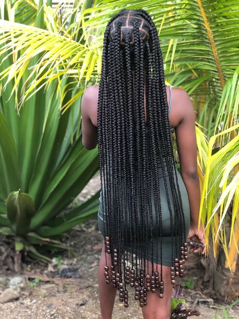 Island Twist With Beads, Long Knotless Braids With Beads, Braids With Beads Long, Long Braids With Beads, Random Hairstyles, Long Twist Braids, Wigs Hairstyle, Long Twist, Long Dreads