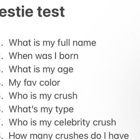 tee_mah🥀 on Instagram: "Bestie test❤️🥹 ….. questions to ask your bestie ✅❤️" Bestie Questions To Ask, Questions To Ask Your Boy Best Friend, Bsf Test, Questions For Your Best Friend, Questions To Ask Your Bestie, Question To Ask Your Crush, Questions To Ask Your Best Friend, Bestie Test, Ask Your Bestie