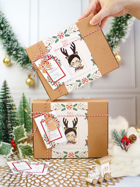 Christmas Hampers Photography, Christmas Hampers Packaging Ideas, Christmas Hampers Packaging, Ide Hampers, Cafe Menu Design, Christmas Gift Hampers, Christmas Hampers, Hamper Boxes, Christmas Shoot