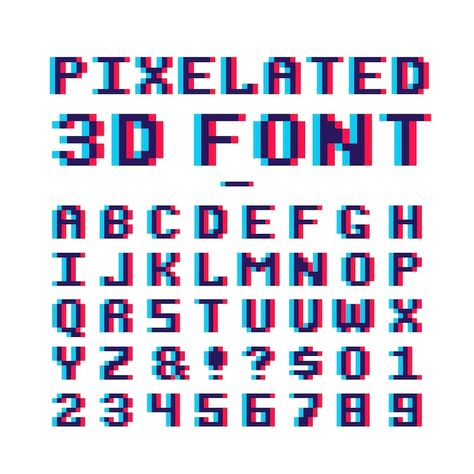 Pixel Art Alphabet, 8 Bit Pixel Art, How To Pixel Art, Latin Alphabet, Pixel Font, Cross Stitch Fonts, Pixel Art Templates, Graffiti Font, Lettering Alphabet Fonts