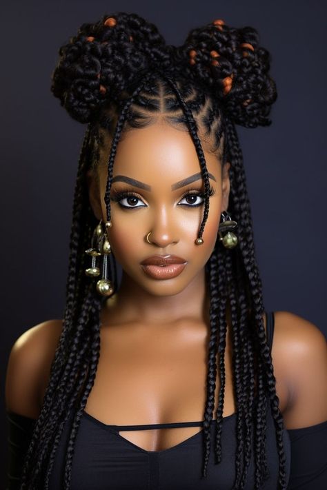 Discover the latest 2024 trends in summer hairstyles for black women with our guide to 22 stunning braided looks. From classic box braids to innovative twisted styles, find the perfect braided hairstyle to express your individuality and elegance. Embrace the season with these stylish, cultural, and versatile braid ideas! Black Female Hairstyles, Woman With Braids, Latest Hair Braids, Female Hairstyles, Ancient Hebrew, Braided Styles, Diy Braids, Mocha Latte, African Hair