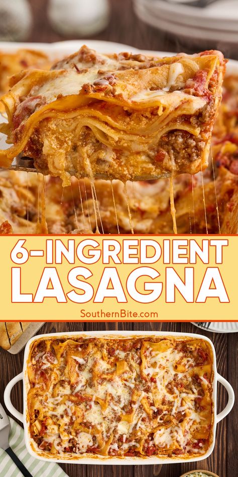 Easiest Lasagna Lasagna Pan Recipe, Lasagna Recipe Extra Cheese, Premade Lasagna Recipe, Lasagna Recipe No Sausage, 3 Ingredient Lazy Lasagna, Easy Oven Lasagna Recipe, Lasagna In A Pan Recipe, Italian Sausage Lasagna Recipe Ricotta, Macaroni Lasagna Bake