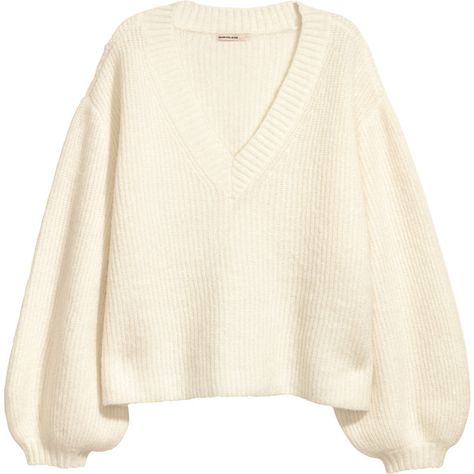 H&M Mohair-blend jumper ($56) ❤ liked on Polyvore featuring tops, sweaters, long sleeve jumper, long length sweaters, longer sweater, low v neck tops and long tops Hm Outfits, Fashion Blogger Style, Mode Inspiration, Dream Clothes, Outfits Casuales, Lany, Vneck Sweater, Aesthetic Clothes, Pretty Outfits