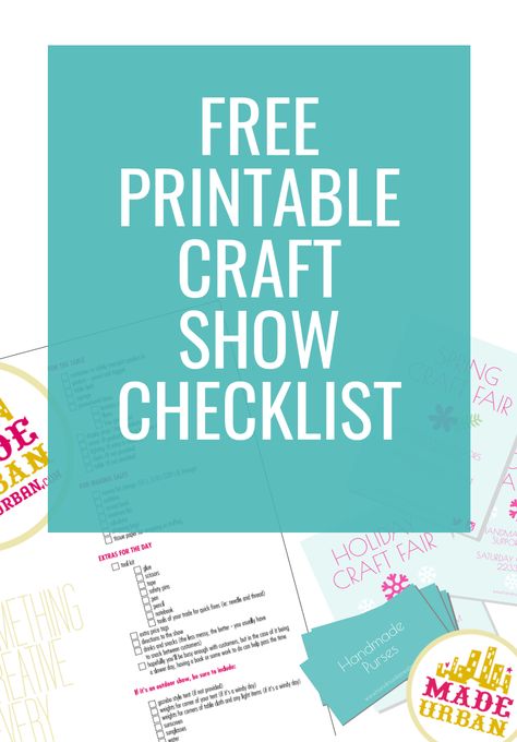 Craft Show Booths, Craft Show Booth, Craft Fairs Booth, Craft Fair Displays, Free Checklist, Craft Show Displays, Business Startup, Craft Show, Craft Day