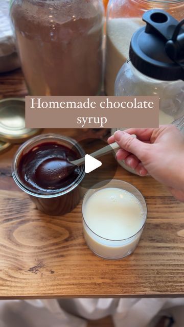 Ryan and Samantha | Acres and Aprons on Instagram: "Our favorite homemade chocolate syrup, without all the junk! 

I shared this in stories a few weeks ago, and lots of you wanted the recipe. So I thought I’d share with everyone! 

1 cup sugar
1 cup cocoa powder 
1 1/2 cups water 
1/2 tsp salt 
Simmer this mixture for 3-4 minutes while stirring frequently 
Remove from heat and add 1 tsp vanilla 
Chill in the fridge 
Store for 7-10 days in the fridge, serve in milk, over ice cream, or on a yogurt parfait!

This is a family favorite, hope you all enjoy! 

#homesteading #homestead #fromscratchwithlove #homecooking #simpleliving #homesteadingmama #naturalliving #farmtotable #chocolatesyrup" Chocolate Syrup Recipe, Chocolate Syrup Recipes, Apple Cinnamon Recipes, Homemade Chocolate Syrup, Apple Slab Pie, Clean Desserts, Clean Dessert, Instagram Recipes, Homemade Goodies