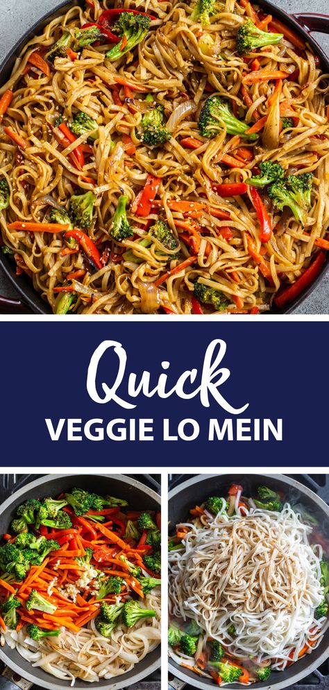 Veggie Lo Mein, Meatless Meals Healthy, Vegetarian Recipes Dinner Healthy, Veggie Dinner, Dinner Recipes For Family, Meatless Dinner, Lo Mein, Tasty Vegetarian Recipes, Vegetarian Dinners