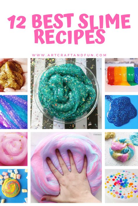 Best Slime Recipe, Orbeez Slime, Borax Slime Recipe, Unicorn Crafts For Kids, Cool Slime Recipes, Types Of Slime, Fluffy Slime Recipe, Slime Ideas, Borax Slime