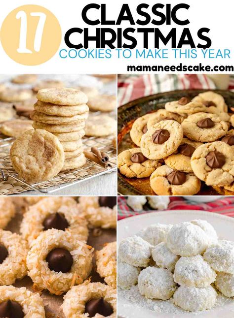 During the holidays, everyone enjoys a good classic cookie recipe. You can't go wrong with these soft and delicious options for classic Christmas cookies recipes. The Best Christmas Cookies Ever, Best Cookies Christmas, Popular Holiday Cookies, Christmas Baking Classic, Christmas Cookie Classics, Christmas Cookies And Baking Group Board, Ultimate Christmas Cookies, Best Christmas Cookies For Gifts, Taste Of Home Recipes Desserts Cookies