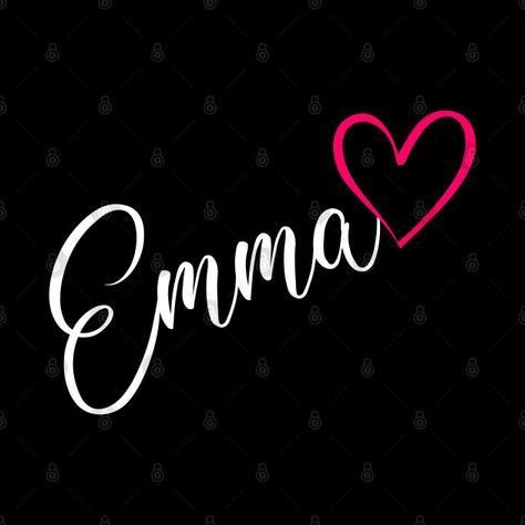 Emma Name Wallpaper, Emma Astethic, Emma Name Art, Emma Tattoo, Princess Names, Emma Name, Iphone Wallpaper Purple Flower, Tea Tattoo, Name Calligraphy