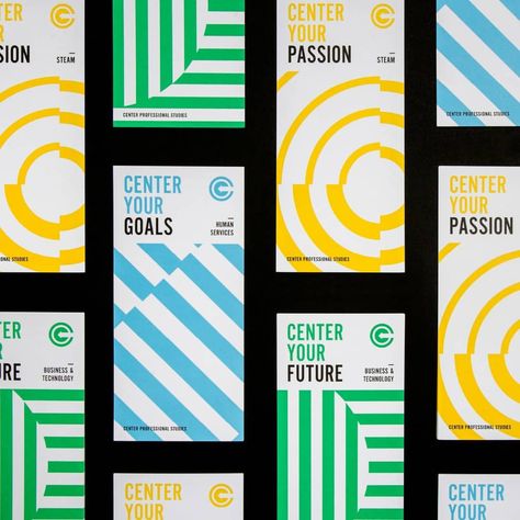 @morgstephens wrote about her project: “Bold, graphic line patterns speak to the different pathways visually, while bright colors and direct, encouraging language create a final look that has this brand on the path to success.” We’ve got nothing else to do, but agree and admire the austere simplicity of geometry & concept-matching colors. . #thedesignest #thedesignestblog #design #graphicdesign #art #graphicart #inspiration #lines #geometry #project #visualization #printdesign #studies Leading Lines Graphic Design, Design Language Inspiration, Visual Language Design, Fluid Design Graphics, Brand Patterns Design, Bright Color Branding, Brand Pattern Design Visual Identity, Line Graphic Pattern, Lines Graphic Design