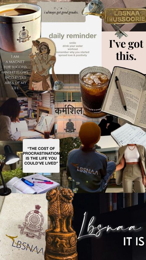 UPSC CSE IAS LBSNAA Mussoorie Motivation Vision board Study Motivation Drawing, Lbsnaa Mussoorie, Positive Manifestation Wallpaper, Motivation Vision Board, Ias Upsc Wallpapers, Vision Board Poster, Vision Board Themes, Vision Board Success, School Art Activities