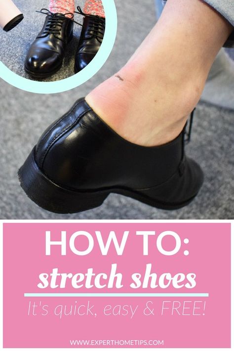 Shoe Stretching Diy, Stretch Shoes Out, How To Stretch Out Shoes, Stretch Out Shoes, Stretching Shoes, Stretch Leather Shoes, Stretch Leather Dress, Breaking In Shoes, Stretch Leather Boots