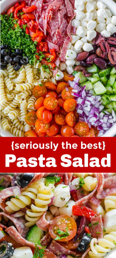 Italian Salad Dressing Homemade, The Best Pasta Salad, Summer Pasta Salad Recipes, Rodjendanske Torte, Italian Pasta Salad, Cold Pasta Salad Recipes, Pasta Salad Dressing, Best Pasta, Easy Pasta Salad Recipe