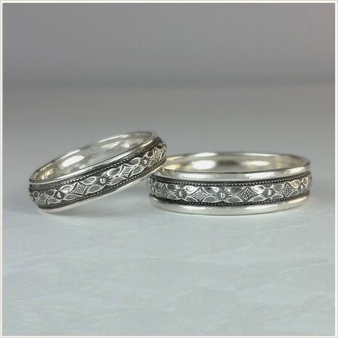 Find the perfect way to symbolize your love with a wedding band tattoo from Amazon. Men’s Silver Wedding Rings, Masculine Engagement Rings Silver, Matching Wedding Bands Silver, Masculine Engagement Rings, Wedding Bands Silver, Gold Temporary Tattoo, Vintage Style Men, Floral Wedding Band, Wedding Band Tattoo