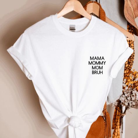 I went from Mama Mommy Mom to Bruh Tee, Mom of Gamer Shirt, Gift for Mom, Minimalistic Cute Boho Mom shirt, gift for wife, Mom of Toddler T Video Game Mom Alert! Did you just go from Mama Mommy Mom Bruh?! This trendy sarcastic tee is the perfect gift for birthdays, mothers day and Christmas! This cute mom shirt pairs up beautifully with a pair of jeans and heels! Description: * You have a choice of having this tee in White or Black * The phrase "Mama Mommy Mom Bruh" will be in white (if black te Mom Mommy Bruh Shirt, Boho Mom, Mama Mommy Mom Bruh, Mommy Mom Bruh, Sarcastic Tees, Gamer Shirt, Mama Tee, Circuit Projects, Mama Shirts