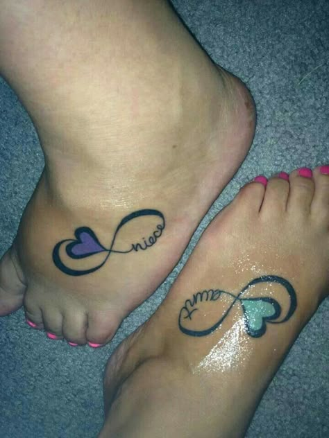 Aunt Tattoo, Niece Tattoo, Symbol For Family Tattoo, Tattoo Mom, Tattoo For Baby Girl, Mom Daughter Tattoos, Matching Best Friend Tattoos, Aunt Niece, Daughter Tattoos