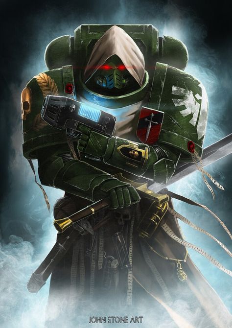 ArtStation - Unforgiven , John Stone Warhammer 40k Ultramarines Art, Dark Angel 40k, Warhammer 40000 Wallpaper, Space Marine Chaplain, Ultramarines 40k, Warhammer 40k Space Marine, Warhammer Dark Angels, Titan Armor, Dark Angels 40k