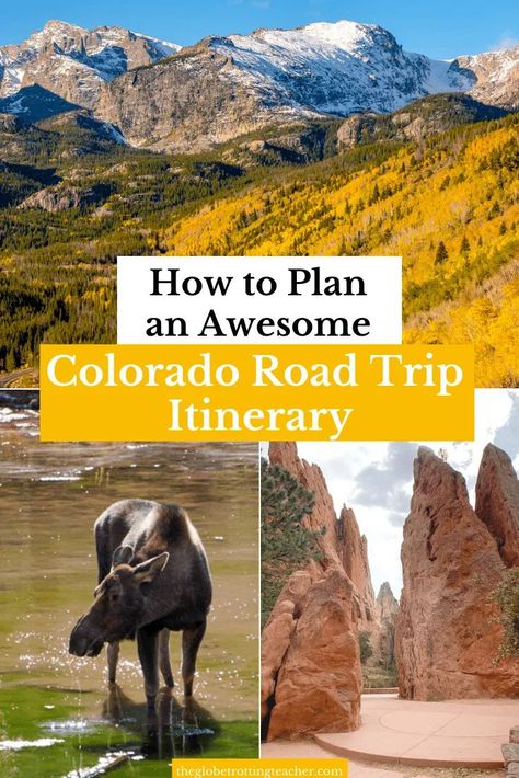 How to Plan an Awesome Colorado Road Trip | Wondering where to go on your Colorado road trip? This Colorado road trip itinerary (with maps!) has the best stops in Colorado. It shows day-by-day where to go in Colorado for beautiful views including bucket list locations in Colorado like its 4 National Parks, Scenic Byways, and the best activities and historic towns. Get the best Colorado road trip tips, too, including where to stay, hike, and stop for a perfect road trip in #Colorado! #travel Colorado 5 Day Road Trip Itinerary, Colorado Road Trip With Dogs, Colorado Trip Itinerary, Southern Colorado Road Trips, 4 Days In Colorado, Colorado State Parks, Colorado Road Trip Itinerary Fall, Colorado Road Trip With Kids, Colorado Itinerary