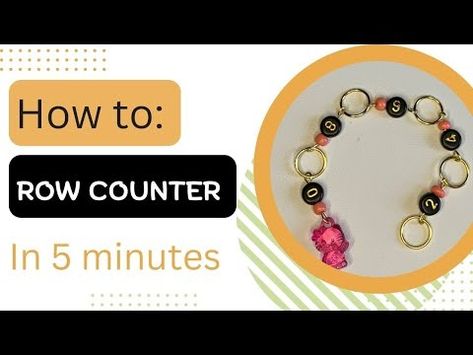 (51) How to make a row counter for your knitting projects. DIY. Do it yourself tutorial for crafters - YouTube Diy Crochet Row Counter, Row Counters For Knitting Diy, How To Start A Chain In Crochet, Start A Crochet Chain, How To End A Knitting Row, Knitting Projects, The Row, Favorite Color, Chain