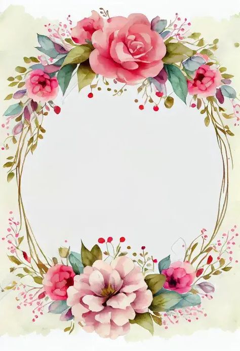 Frame Design Border Flowers, Flowers Frame Design, Borders And Frames Flowers, Beautiful Frame Background, Floral Border Design Frames, Free Borders And Frames, Frame Background Flower, Flowers Frame Background, Flowers Border Design