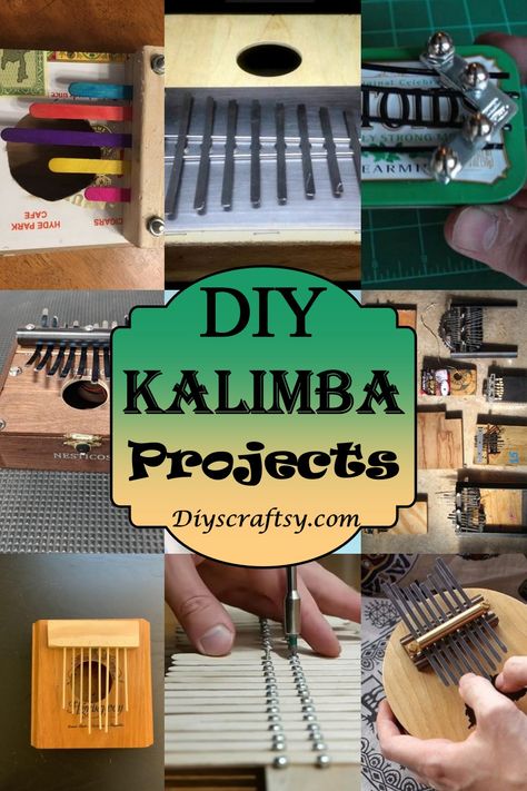 Diy Musical Instruments School Project, Diy Musical Instruments Projects, Diy Kalimba, Diy Instruments Projects, Homeschool Goals, Homemade Drum, Instruments Diy, Diy Crafts To Do At Home, Music Instruments Diy