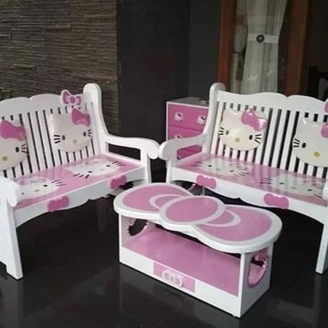 #hellokittylover hashtag on Instagram • Photos and videos Hello Kitty Furniture, Kitty Furniture, Hello Kitty Outfit, Kids Bedroom Accessories, Kids Bed Design, Hello Kitty Decorations, Hello Kitty Bedroom, Squishies Kawaii, Kawaii Items