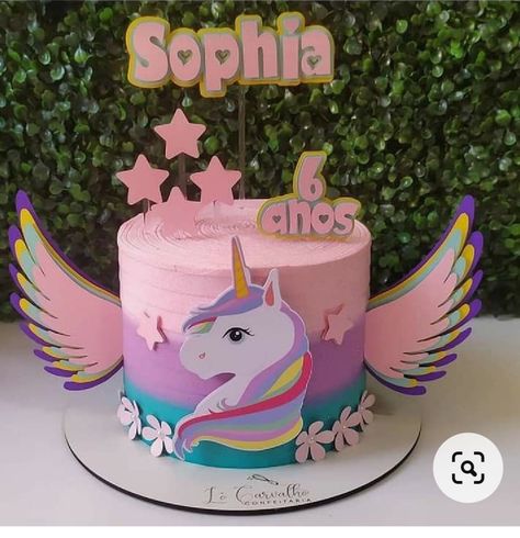 Frozen And Unicorn Birthday Cake, Unicorn Cake Designs Birthday, Unicorn Cake Design, Classy Wedding Cakes, Anniversary Cake Designs, Spiderman Birthday Cake, Cake Smash Theme, 6th Birthday Cakes, Photo Cake Topper