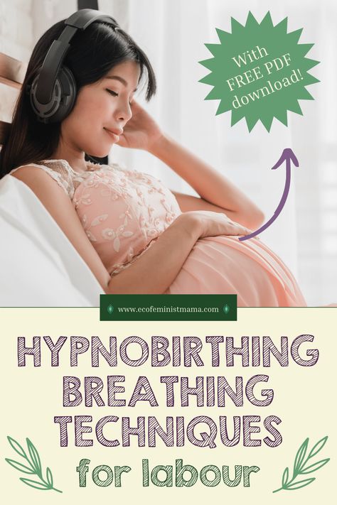 Hypnobirthing Breathing Techniques For Labour | Ecofeminist Mama Hypnobirthing Breathing, Breathing Techniques For Labor, Birth Support, Natural Childbirth, Natural Labour, Postpartum Recovery, Breathing Techniques, Relaxation Techniques, Natural Birth