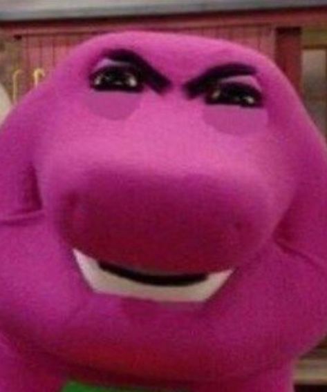 Barney Meme, Barney The Dinosaur, Troll Meme, Pintor Nocturno, Dibujos Toy Story, Purple Dinosaur, Funny Face Photo, Weird Images, Dinosaur Funny