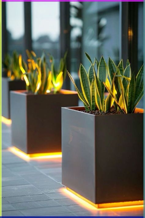 Flower Organizer, Storage Clothes, Terrace Garden Design, Rooftop Terrace Design, Garden Planter Boxes, Steel Planters, Indoor Outdoor Planter, Backyard Lighting, Plant Decor Indoor