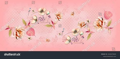 Digital Dupatta Textile Design Floral Flower Stock Illustration 2419175025 | Shutterstock Digital Dupatta, Flower Stock, Channel Art, Schedule Design, Industrial Art, Color Palette Generator, Holiday Illustrations, Collage Maker, Personalized Books