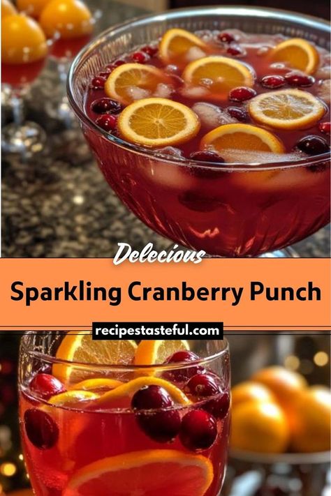 Sparkling Cranberry Punch is a refreshing, festive beverage that combines the tartness of cranberry juice with the sweetness of orange juice and the effervescence of sparkling water. Ideal for holiday gatherings or any celebration, this punch is easy to prepare and can be customized with garnishes and optional decorations. Cranberry Sparkling Punch, Cranberry Orange Juice Punch, Fall Cranberry Punch, Spiced Cranberry Punch, Cranberry Party Punch, Holiday Cranberry Punch, Cranberry Orange Punch Non Alcoholic, Cranberry Rum Punch, Sparkling Cider Punch