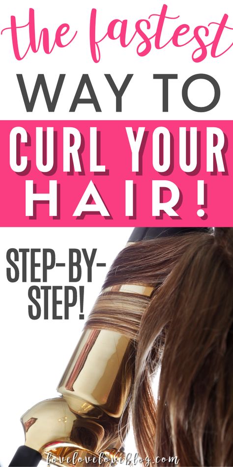 How To Curl Hair Easy And Fast, Curling Hair With Revlon Brush, Beginner Curling Hair Tips, Curl Hair Quickly, How To Put Curls In Your Hair, Curl Hair With A Curling Iron, Curl Hair Fast And Easy, Curling Hair For Dummies, Salon Curls How To Get