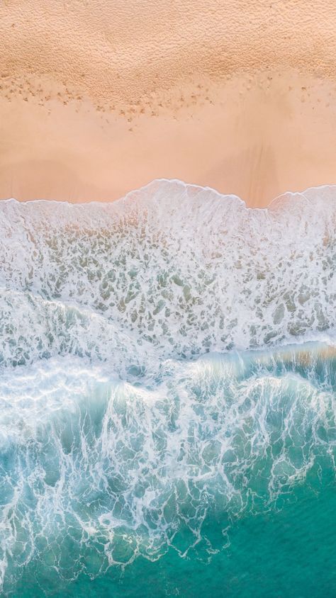 aerial photography of waves splashing on white sand beach photo – Free Water Image on Unsplash Strand Wallpaper, Iphone Paper, Wallpaper Estetika, Hawaii Pictures, Wallpaper Homescreen, Wallpaper Iphone Summer, Waves Wallpaper, Summer Backgrounds, Ocean Wallpaper